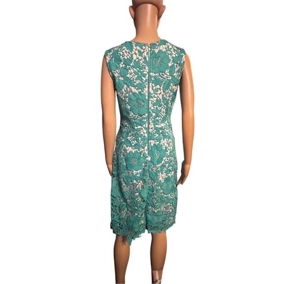 Trulli Women's Teal Lace Shift Dress Size 4 Knee Length Formal - Picture 4 of 6
